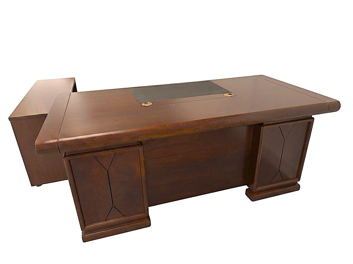 Executive Table-Walnut veneer. L-Shape 1.8m (DEE0218BR)