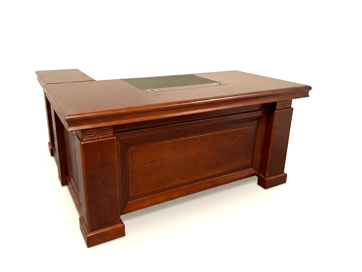 Executive Table-Mahogany veneer. L-Shape 1.6m (DEE0316)