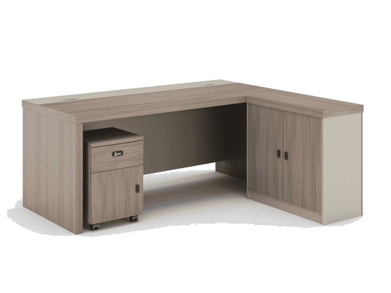 Executive Table L-Shape 1.8m & 1.6m (DLL0218/DLL0216) - Image 2