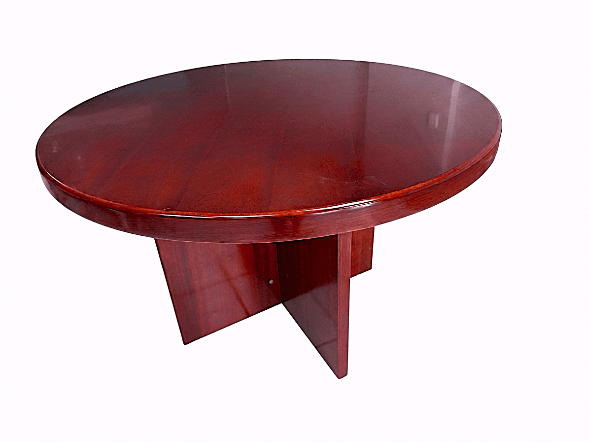 Boardroom Table-Mahogany veneer-1.2m/120cm Round Meeting Table (MEE0412)